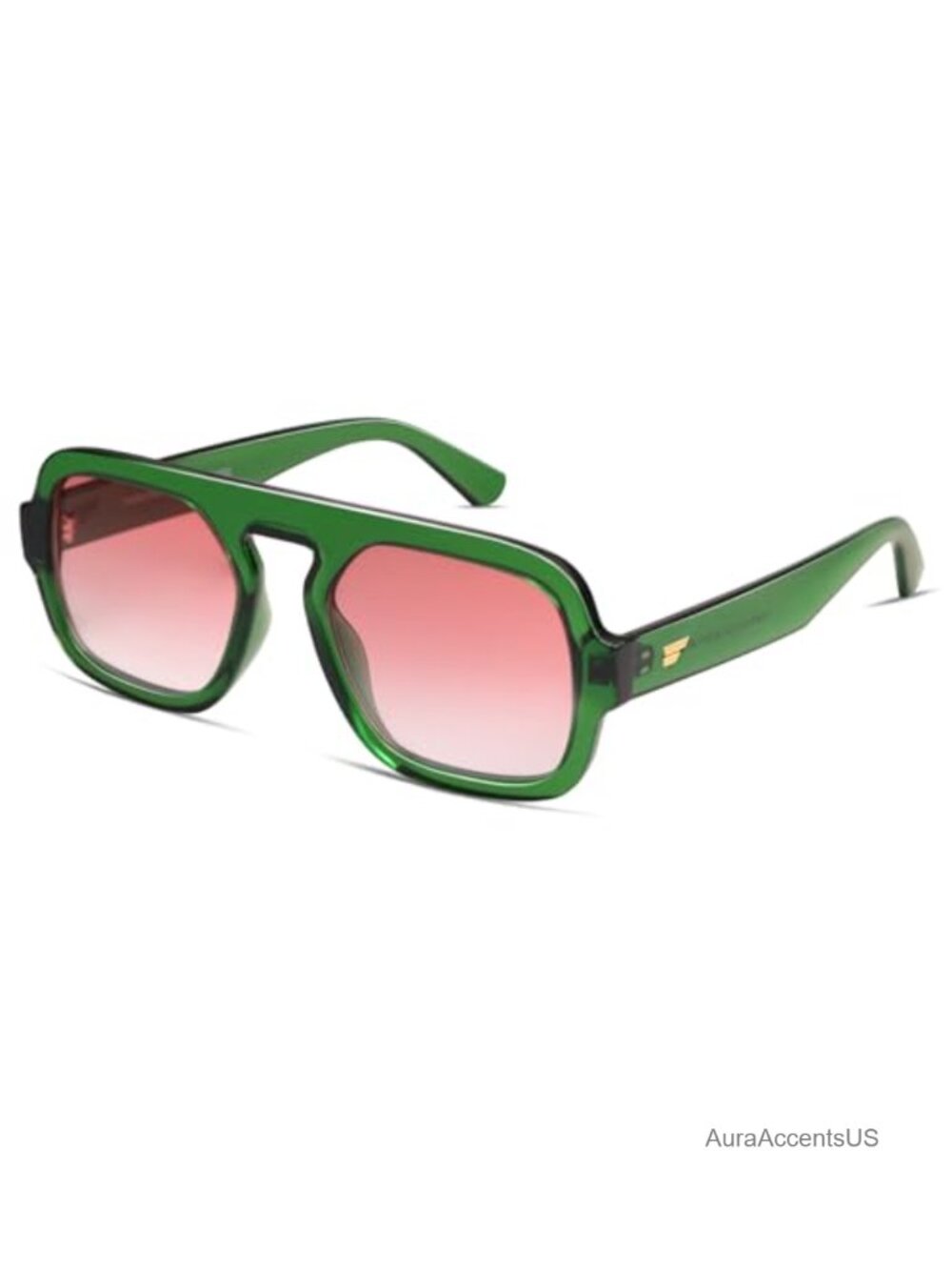 Retro Square Aviator Sunglasses Oversized UV400 Metal Stud Detail